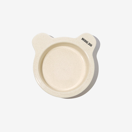 Bridge Dog MINI DISH -MINI BEAR BOWL OATMEAL(GLOSSY)