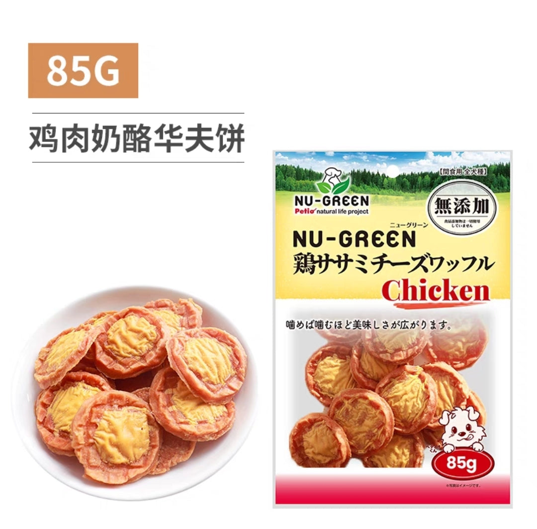 Petio Chicken Cheese Waffle 85g 无添加 鸡肉芝士华夫