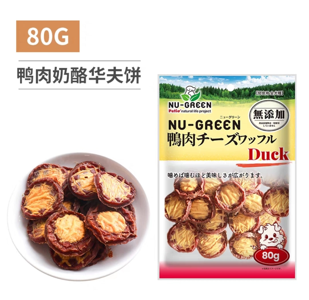 Petio Duck Cheese Waffle 80g无添加 鸭肉芝士华夫